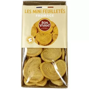 Photo d'un paquet de biscuits apéritifs, présentée sur un fond blanc.