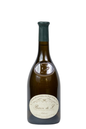 Photo d'une bouteille de vin blanc Baron L, présentée sur un fond blanc. Parfait en accompagnement d'un apéritif.