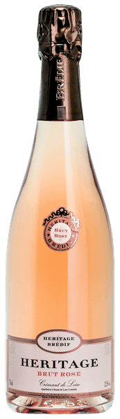 Photo d'une bouteille de crémant de Loire, présentée sur un fond élégant et blanc. Le crémant se distingue par sa bouteille et ses bulles fines, parfait pour des célébrations et des moments festifs