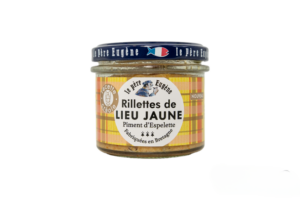 Photo d'une rillette, présentée sur un fond blanc. Parfait en accompagnement d'un apéritif.